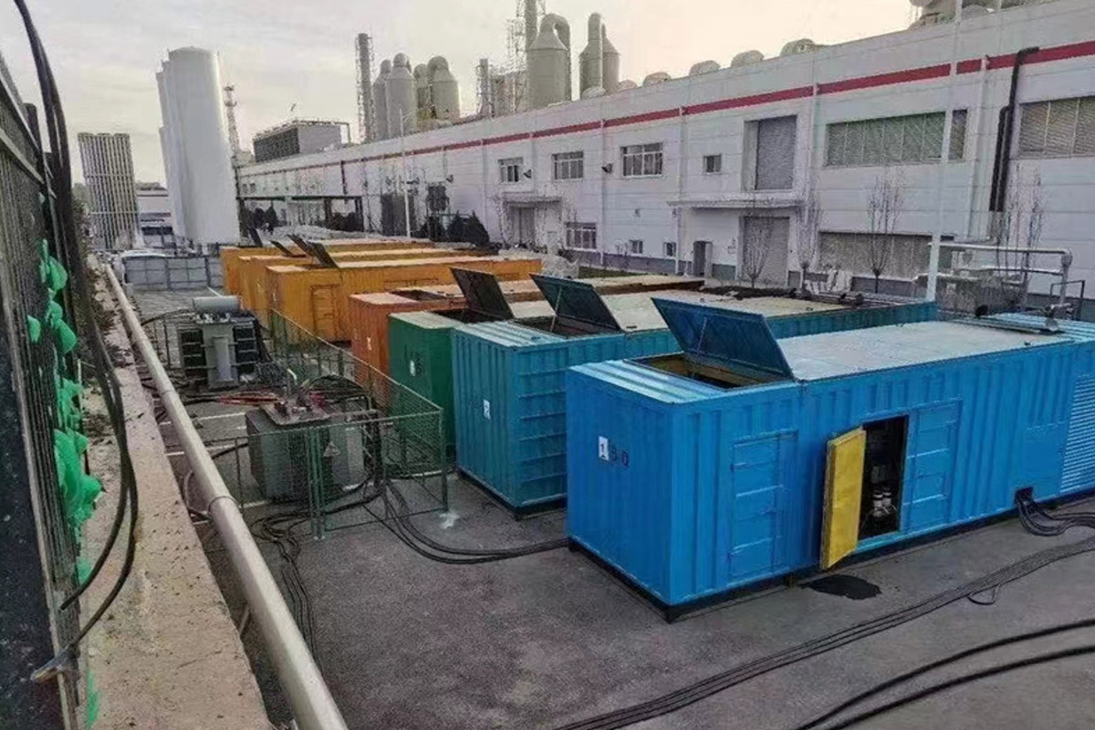 藤县发电机租赁施工现场